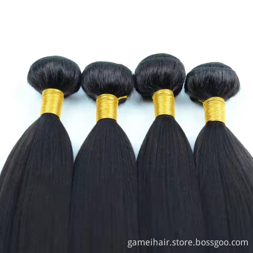 Wholesale Kinky Straight Hair bundles Cuticle Aligned Yaki Hair Bundles Virgin Brazilian Human Hair Bundles